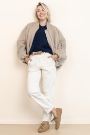 Alter Ego |  Woolen bomber jacket Pearl | beige | Picture 3
