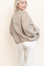 Alter Ego |  Woolen bomber jacket Pearl | beige | Picture 6