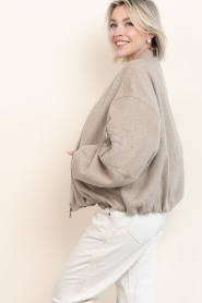 Alter Ego |  Woolen bomber jacket Pearl | beige | Picture 7