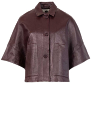 Alter Ego |  Leather jacket/cape Lena | burgundy | Picture 1