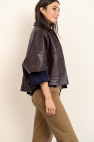 Alter Ego |  Leather jacket/cape Lena | burgundy | Picture 7