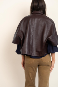 Alter Ego |  Leather jacket/cape Lena | burgundy | Picture 8