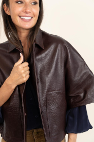 Alter Ego |  Leather jacket/cape Lena | burgundy | Picture 10