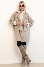 Alter Ego |  Wool coat Valery | beige | Picture 3