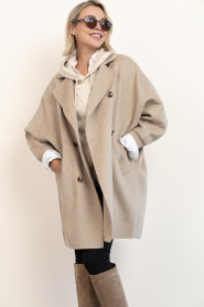 Alter Ego |  Wool coat Valery | beige | Picture 2