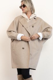 Alter Ego |  Wool coat Valery | beige | Picture 7