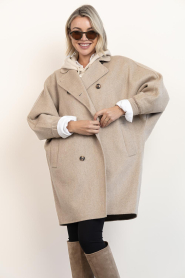 Alter Ego |  Wool coat Valery | beige | Picture 8