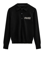 Copenhagen Muse |  Sweater with rhinestones Veran | black