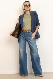 Copenhagen Muse |  Sweater with rhinestones Veran | green | Picture 3