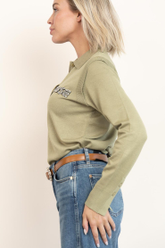 Copenhagen Muse |  Sweater with rhinestones Veran | green | Picture 5