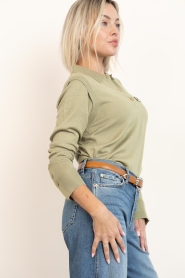 Copenhagen Muse |  Sweater with rhinestones Veran | green | Picture 7