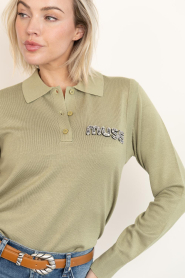 Copenhagen Muse |  Sweater with rhinestones Veran | green | Picture 8