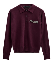 Copenhagen Muse |  Sweater with righnstones Veran | burgundy | Picture 1