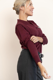 Copenhagen Muse |  Sweater with righnstones Veran | burgundy | Picture 7