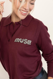 Copenhagen Muse |  Sweater with righnstones Veran | burgundy | Picture 2