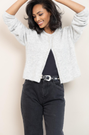 Copenhagen Muse |  Soft vest with righnstones Ibra | grey | Picture 10