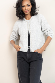 Copenhagen Muse |  Soft vest with righnstones Ibra | grey | Picture 9