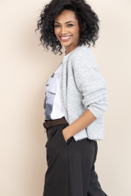 Copenhagen Muse |  Soft vest with righnstones Ibra | grey | Picture 6