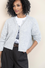 Copenhagen Muse |  Soft vest with righnstones Ibra | grey | Picture 2