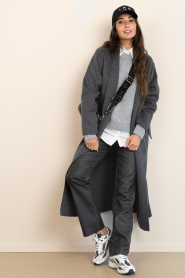 Copenhagen Muse |  Knitted sweater with blouse Yasmin | grey | Picture 9