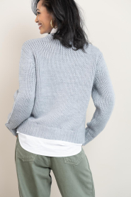 Copenhagen Muse |  Knitted sweater with blouse Yasmin | grey | Picture 7