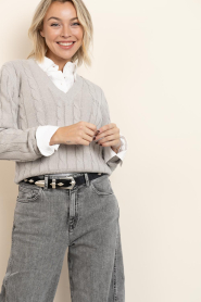Copenhagen Muse |  Soft cable knit Kotom | grey | Picture 5