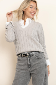 Copenhagen Muse |  Soft cable knit Kotom | grey | Picture 6