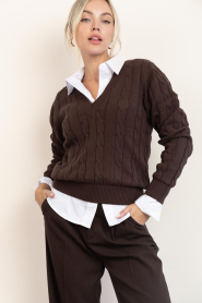 Copenhagen Muse |  Soft cable sweater Kotom | brown | Picture 2