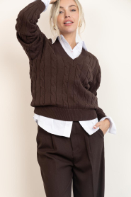 Copenhagen Muse |  Soft cable sweater Kotom | brown | Picture 5