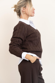 Copenhagen Muse |  Soft cable sweater Kotom | brown | Picture 7