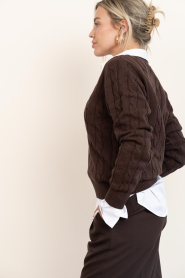 Copenhagen Muse |  Soft cable sweater Kotom | brown | Picture 9