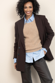 Copenhagen Muse |  Double breasted blazer Tailor | brown | Picture 4