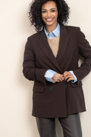 Copenhagen Muse |  Double breasted blazer Tailor | brown | Picture 2