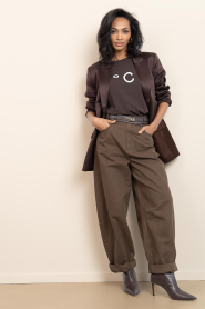 Copenhagen Muse |  Satin blazer Shine | brown | Picture 3