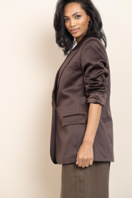 Copenhagen Muse |  Satin blazer Shine | brown | Picture 8