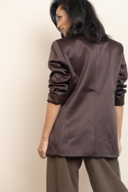 Copenhagen Muse |  Satin blazer Shine | brown | Picture 9