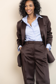 Copenhagen Muse |  Satin blazer Shine | brown | Picture 10