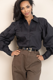 Copenhagen Muse |  Blouse with puffed sleeves Sophie | black | Picture 6