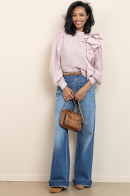Copenhagen Muse |  Lyocell top met ruches Molly | pink | Picture 3