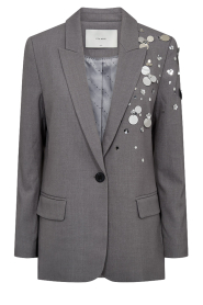 Copenhagen Muse |  Blazer with sequins Tailor | grey | Picture 1
