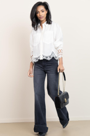 Copenhagen Muse | Lyocell cropped blouse Molly | naturel | Afbeelding 3