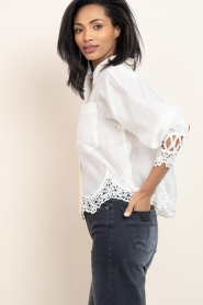 Copenhagen Muse | Lyocell cropped blouse Molly | naturel | Afbeelding 4