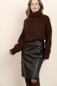 Copenhagen Muse |  Leather pencil skirt Baron | black | Picture 2