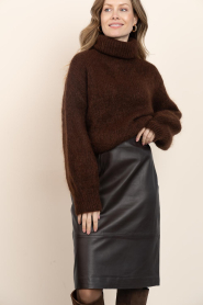 Copenhagen Muse |  Leather pencil skirt Baron | black | Picture 5