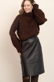 Copenhagen Muse |  Leather pencil skirt Baron | black | Picture 7