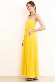 Speezys |  Terry strapless maxi dress Fien | yellow | Picture 8