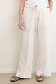 Speezys | Terry wide leg broek Mel | naturel | Afbeelding 4
