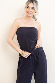 Speezys | Terry strapless top Jet | zwart | Afbeelding 2