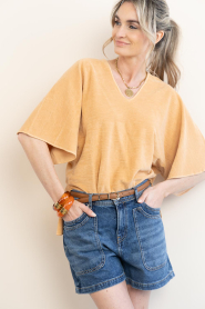 Speezys |  Terry kaftan top Fenne | camel | Picture 5