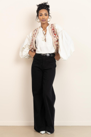Maison Hotel |  Viscose top with embroidery Vega | natural | Picture 3